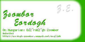 zsombor eordogh business card